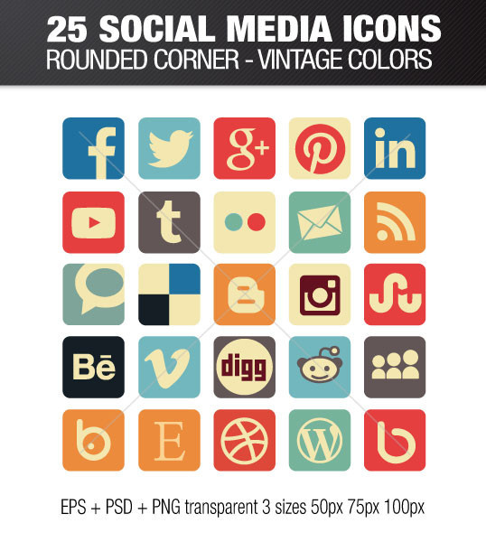 Square Social Media Icons