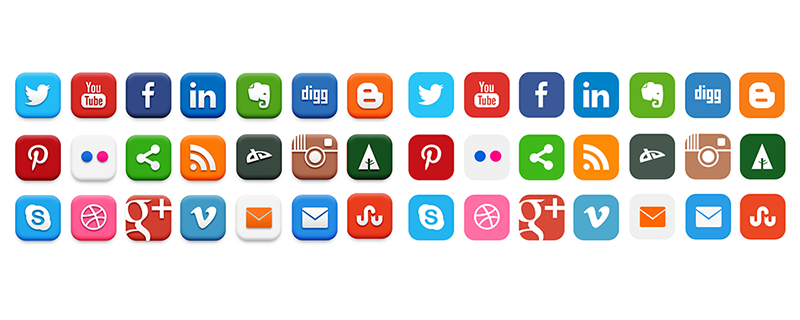 Square Social Media Icons