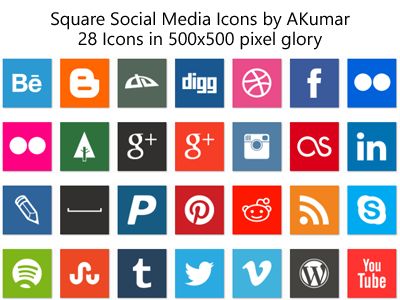 Square Social Media Icons