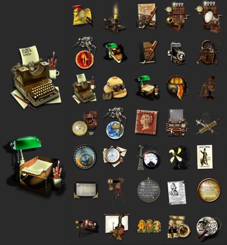 Steampunk Desktop Icons