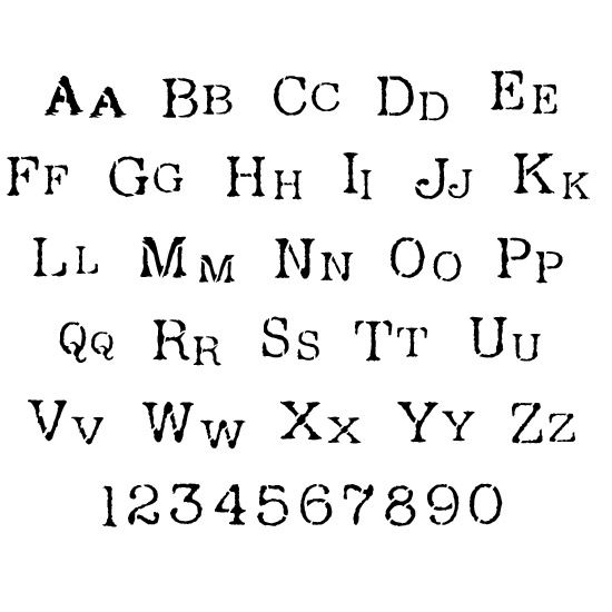 Stencil Lettering Font