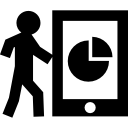 Stick Figure Man with Phone