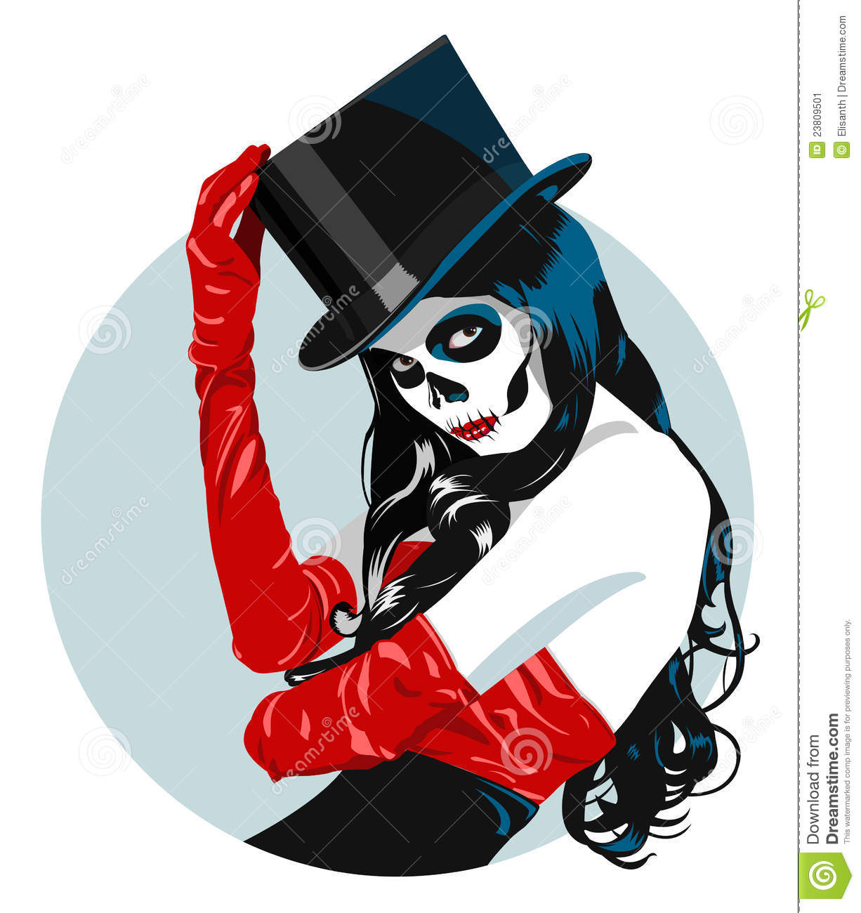 Sugar Skull Girl Vector