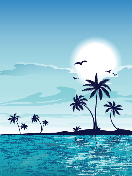 Summer Beach Vector Elements