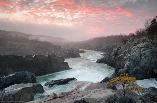 Sunrise Great Falls Potomac River Sunrise Great Falls Potomac River