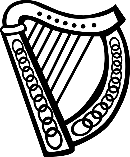 Symbol Celtic Harp Clip Art