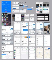 iOS 8 iPhone 6 GUI PSD