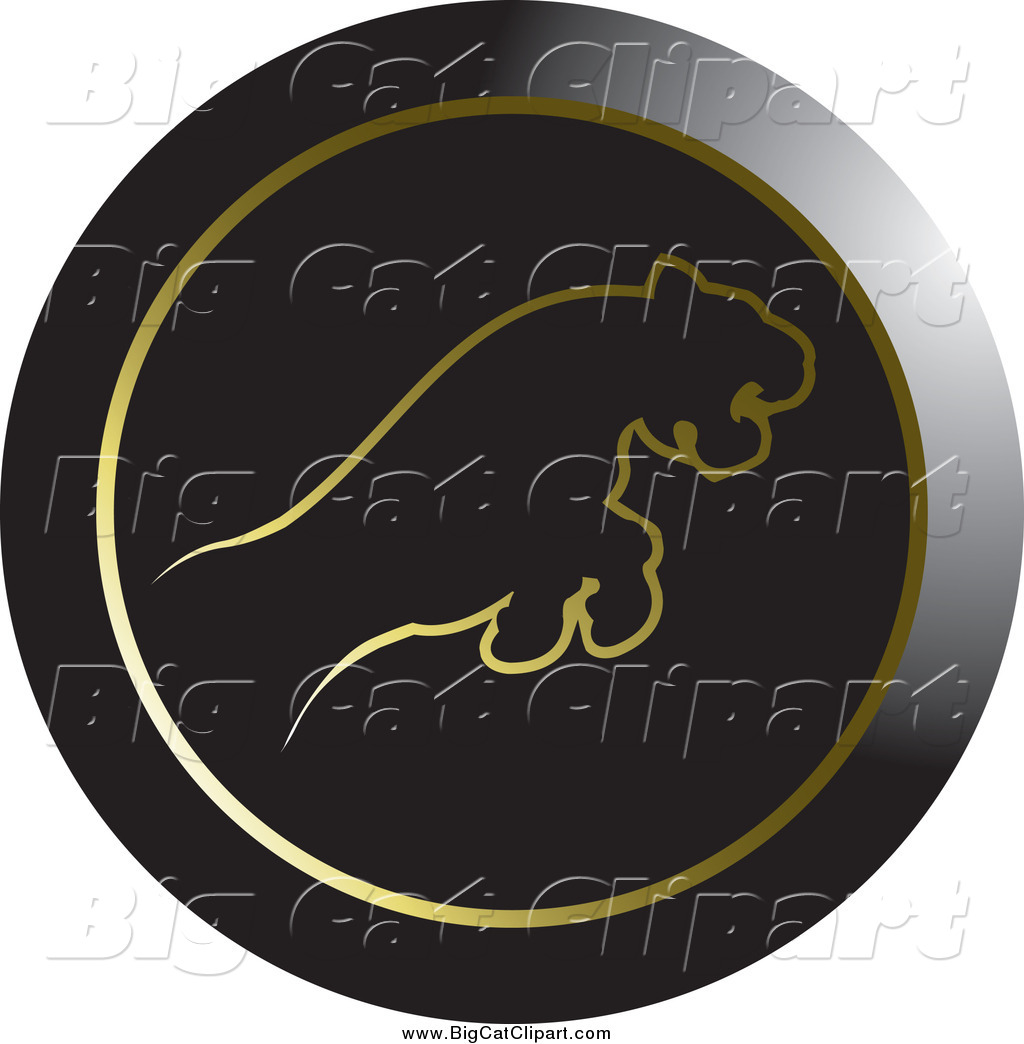 Tiger Clip Art Black and Gold