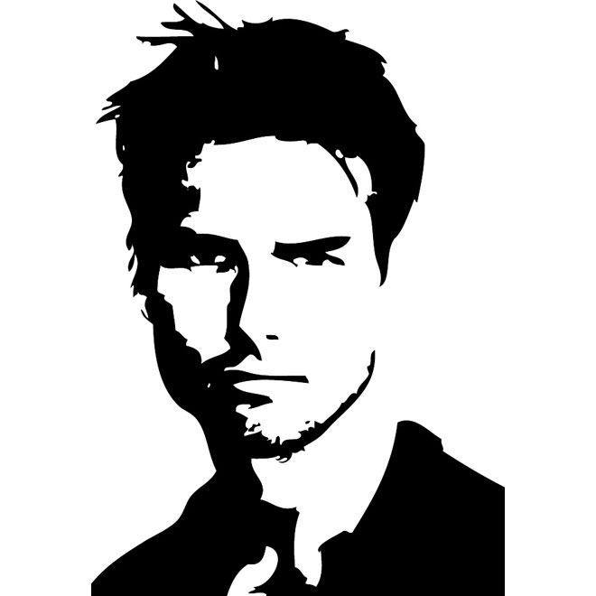 Tom Cruise Black and White Portrait