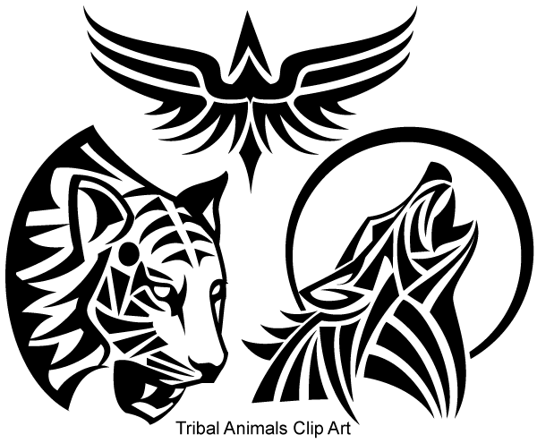 13 Tribal Wolf Vector Free Images