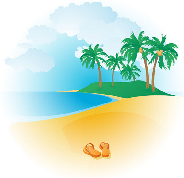 Tropical Beach Clip Art Free