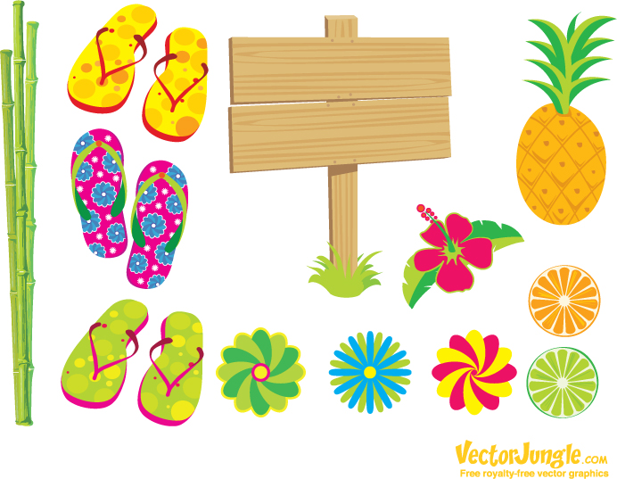 Tropical Beach Free Vector Clip Art