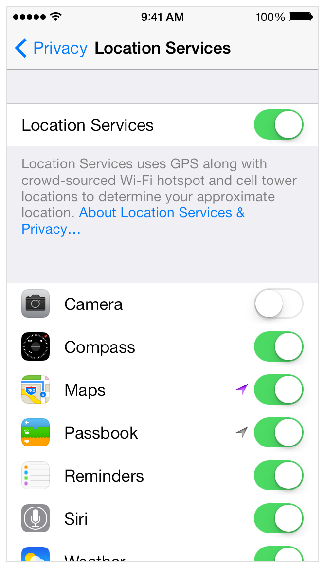 Turn On Location Services iPhone