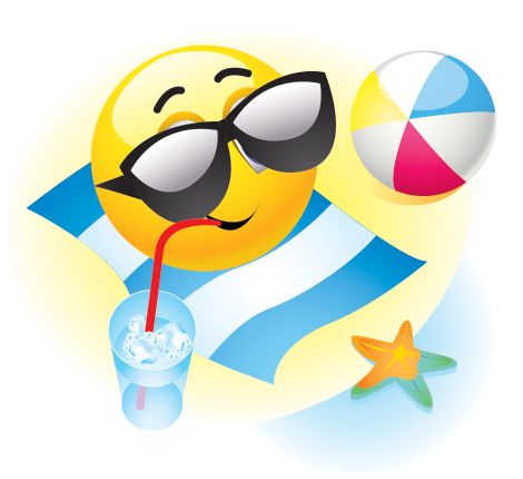 14 Funny Smiley Emoticons Beach Images