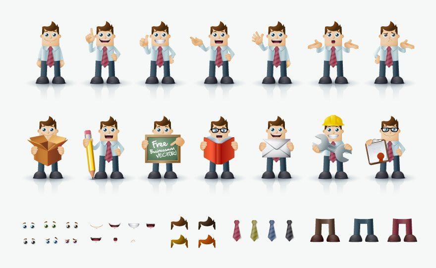 Vector Cartoon Characters for Business Vector Cartoon Characters for Business