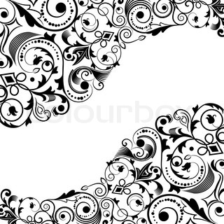 Vector Corner Design Black and White