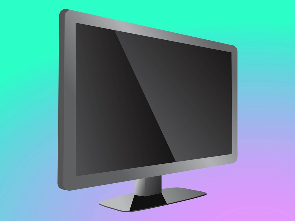 Vector Flat Screen Monitor Vector Flat Screen Monitor