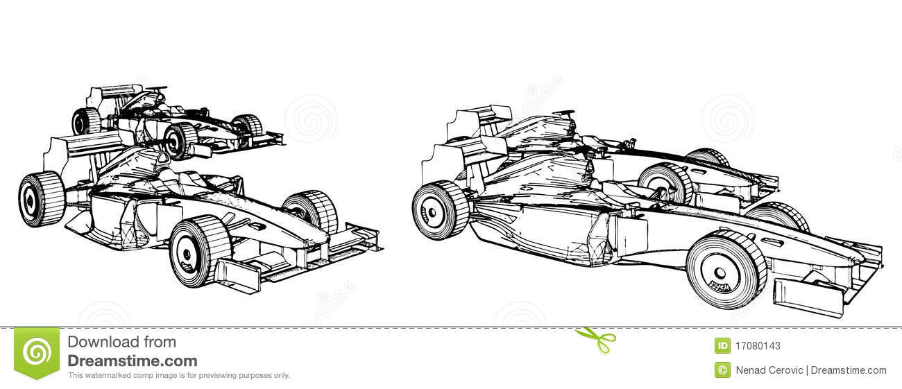 Vector Race Car Illustrations