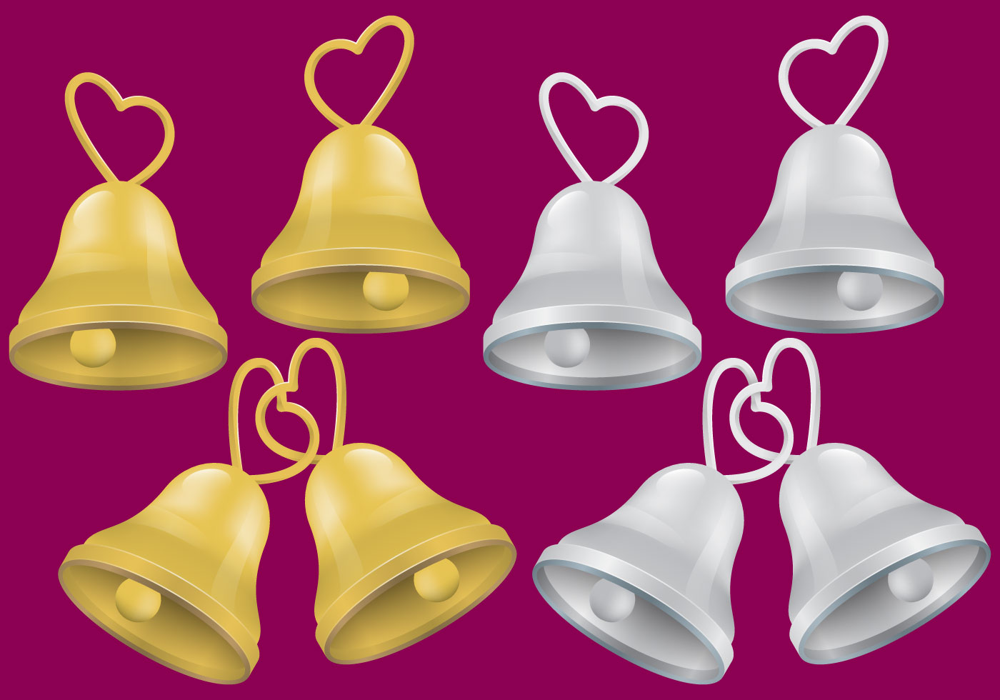 Wedding Bells Vector Art Free