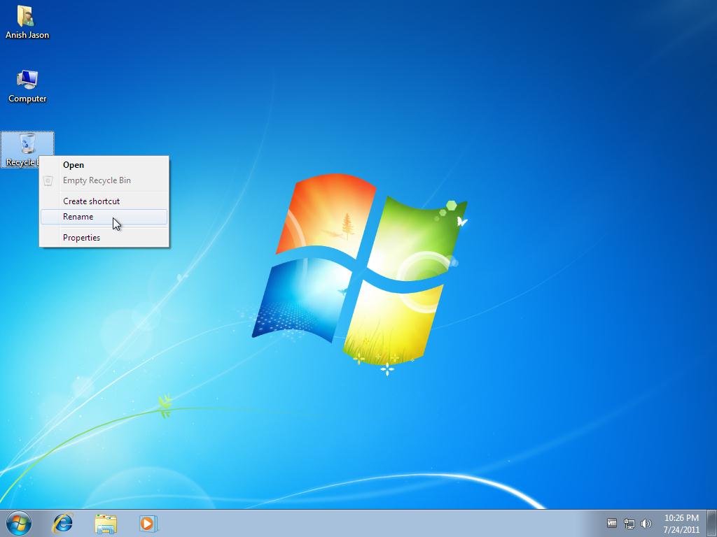 Windows 7 Desktop Screen