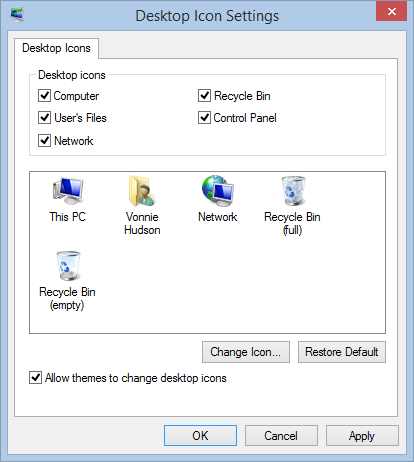 Windows 8 Change Desktop Icons