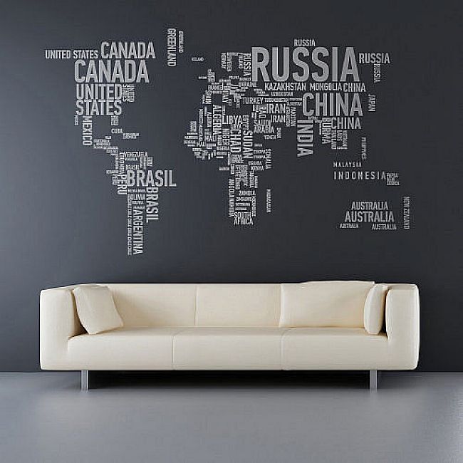 World Map Wall Sticker