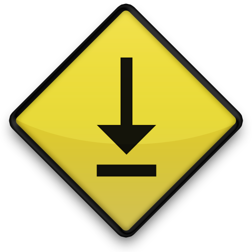 Yellow Road Sign Up and Down Arrows