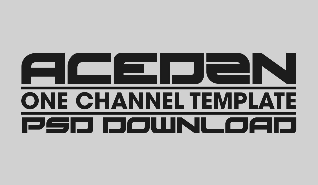 YouTube One Channel Template YouTube One Channel Template