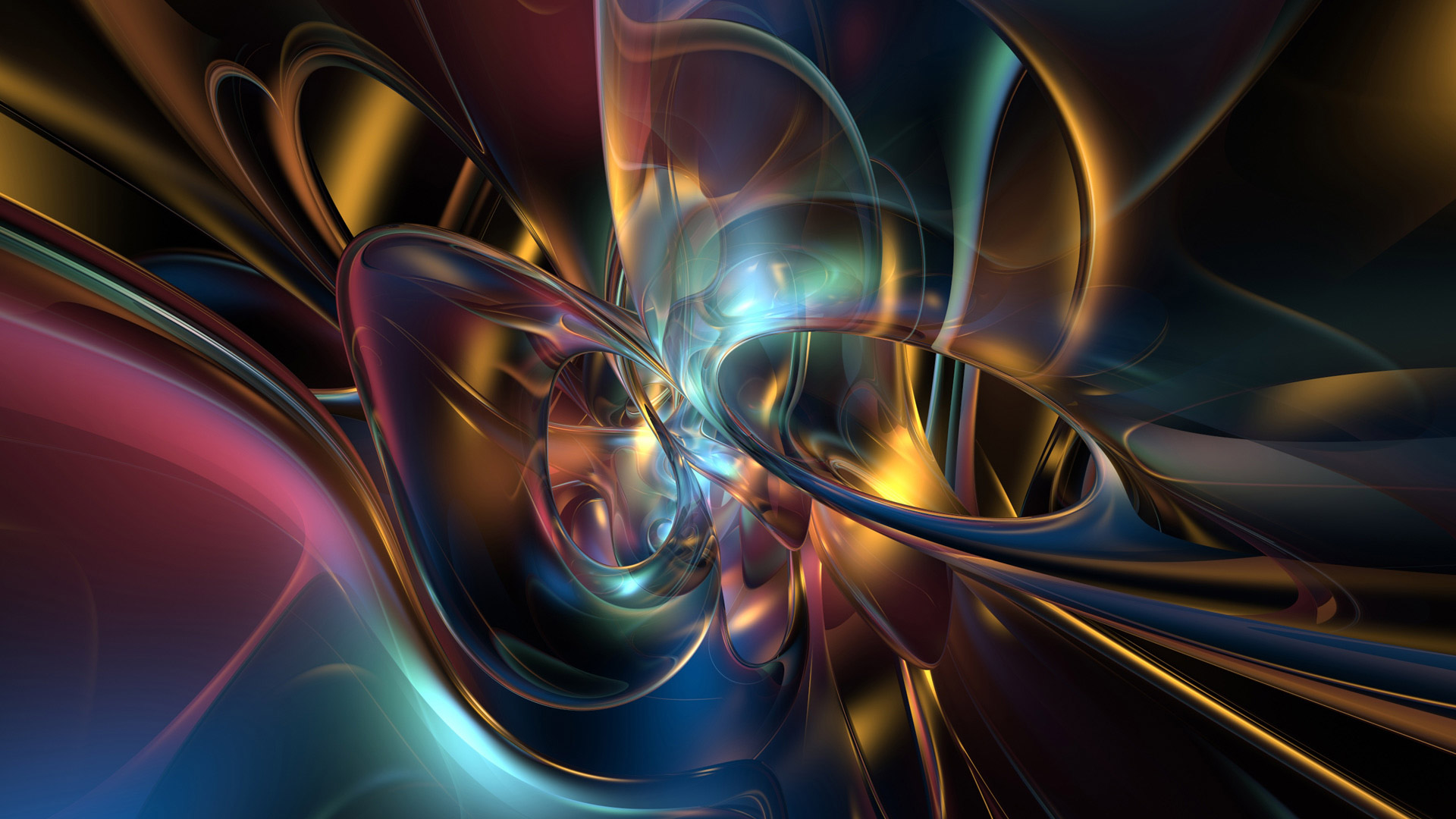 3D Abstract Art Desktop Wallpaper 1080P