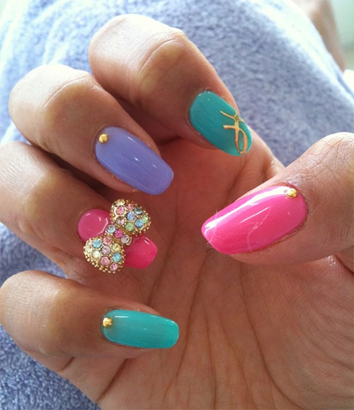 3D Bow Nail Art Designs