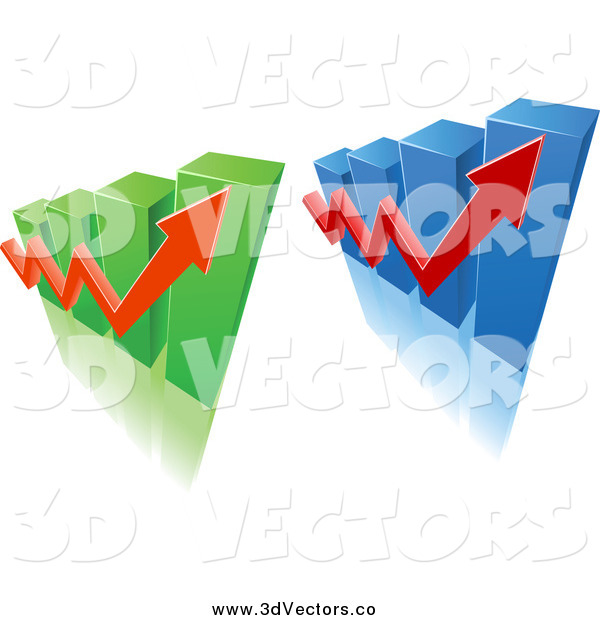 3D Vector Arrows Clip Art