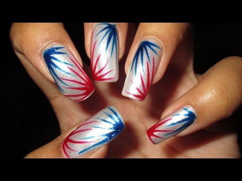 4th of July Red White and Blue Nails Designs