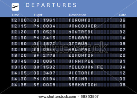 Airport Arrivals and Departures Board