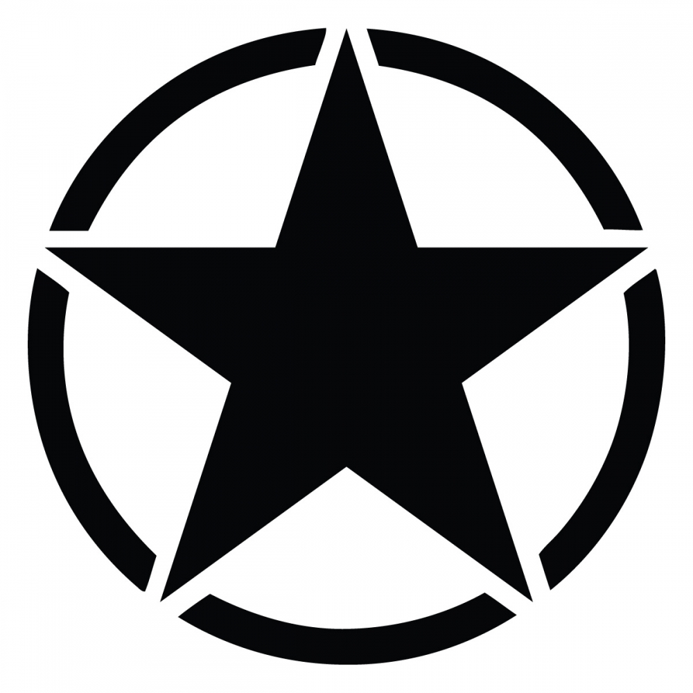Army Jeep Star Decal