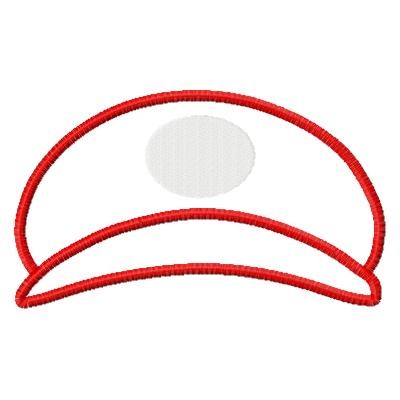 Baseball Cap Applique Design