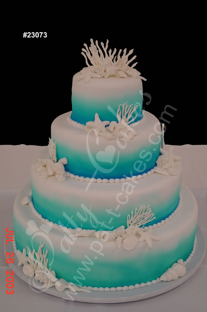 Beach Theme Wedding Cake