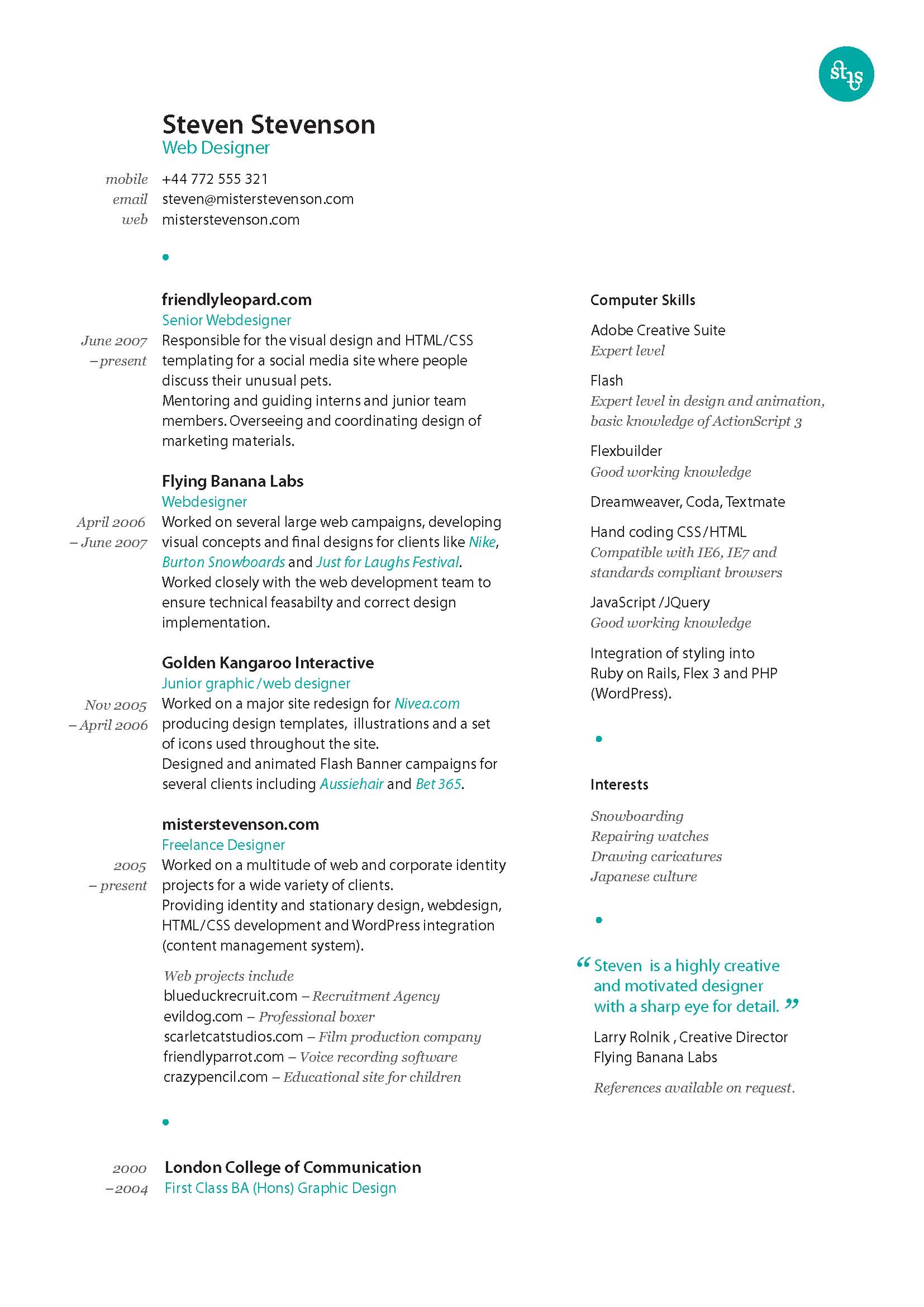 Best Graphic Design Resume