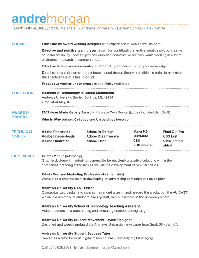 Best Professional Resume Design