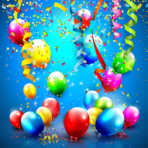 Birthday Balloons and Confetti Birthday Balloons and Confetti