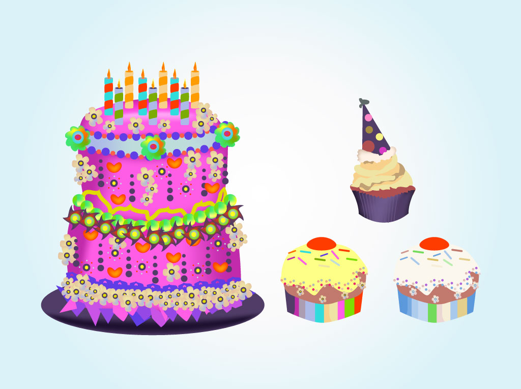 Birthday Cake Clip Art Vector