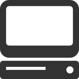 Black and White Computer Icon