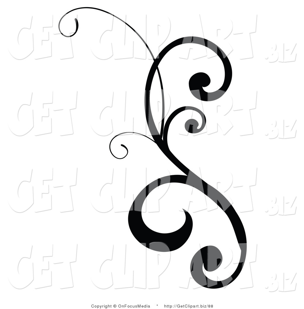 Black and White Scroll Design Clip Art Black and White Scroll Design Clip Art
