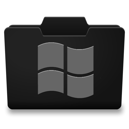 Black Folder Icon Windows