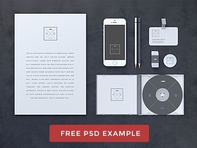 Blank Stationery Branding Mock Up Psd