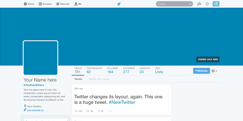 Blank Twitter Profile Template