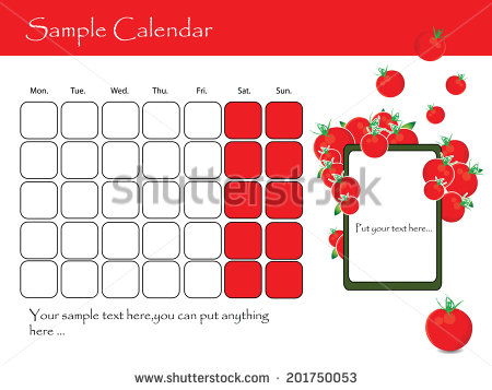 Blank Vector Calendar