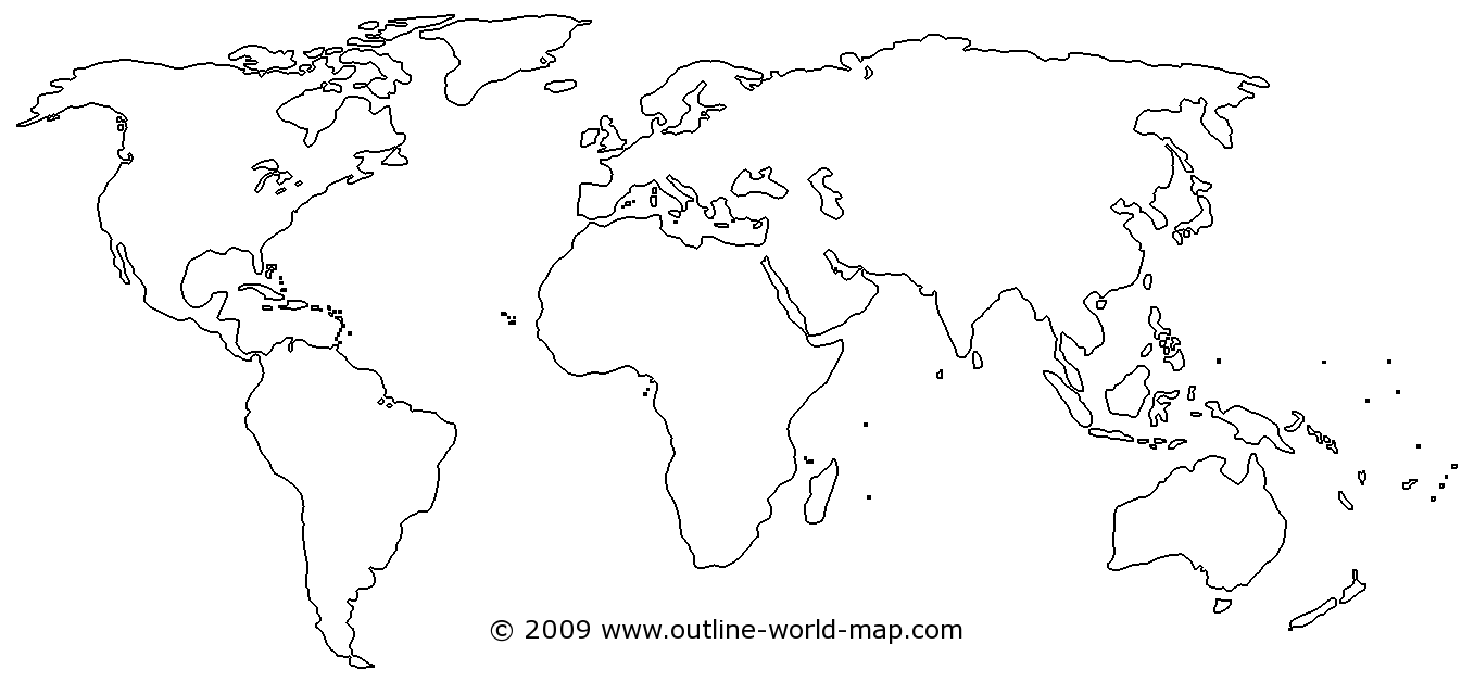 Blank World Map Outline