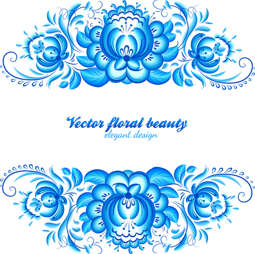 Blue Elegant Floral Design Images