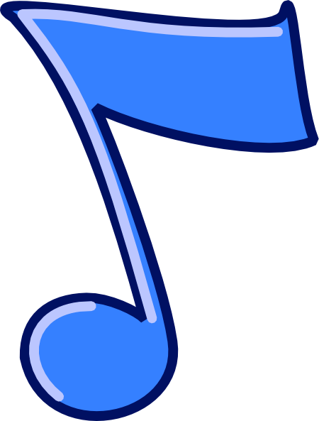 Blue Music Notes Clip Art