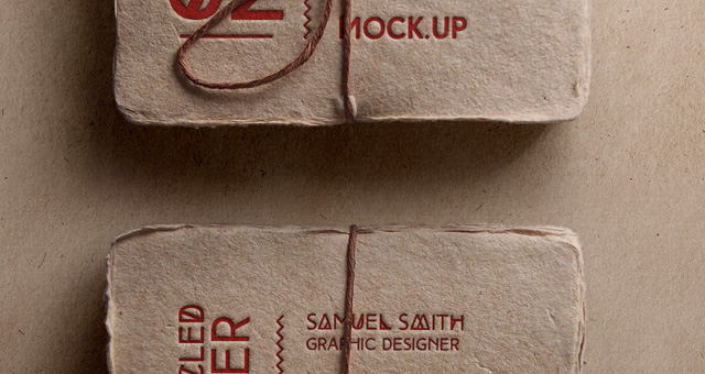 Brown Recycled Paper Business Cards